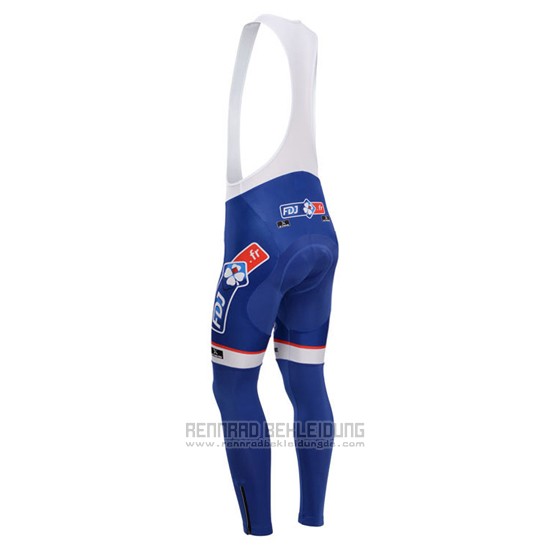 2014 Fahrradbekleidung FDJ Blau Trikot Langarm und Tragerhose - zum Schließen ins Bild klicken